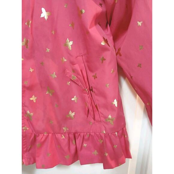 London Fog Girls Fleece Lined Lightweight Jacket With Hood Size 6x Pink - Picture 3 of 5